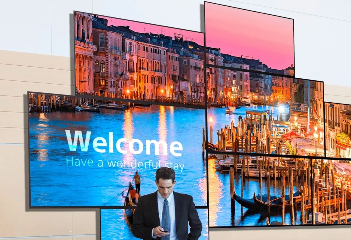 Abstrakte Videowand von Sony BRAVIA