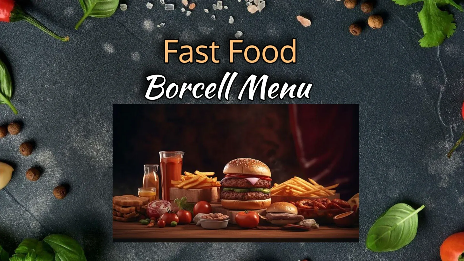Burgerbar: Digital-Signage-Vorlage für Gastronomie