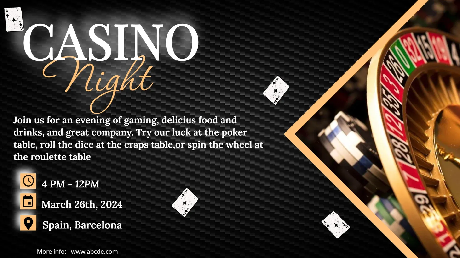 Casino: Digital-Signage-Vorlage für Unterhaltung