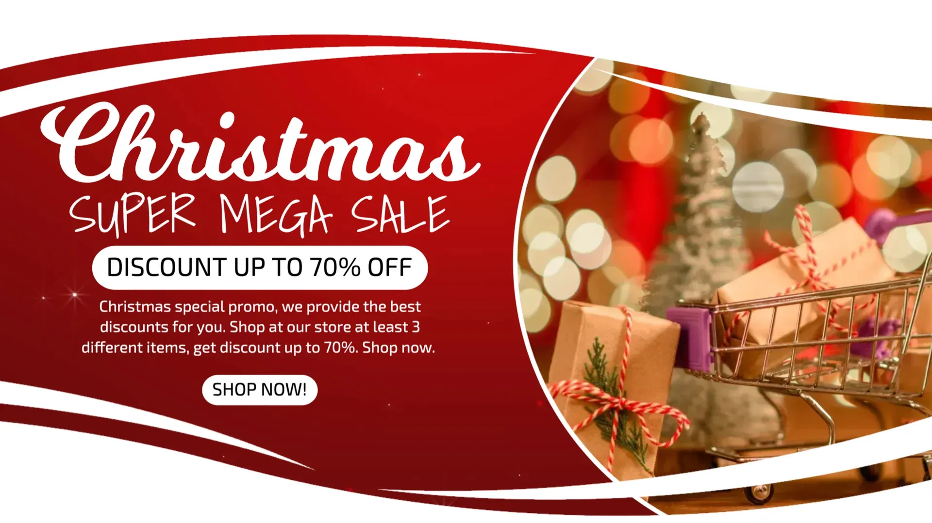 Weihnachtsverkauf: Digital-Signage-Vorlage für Events