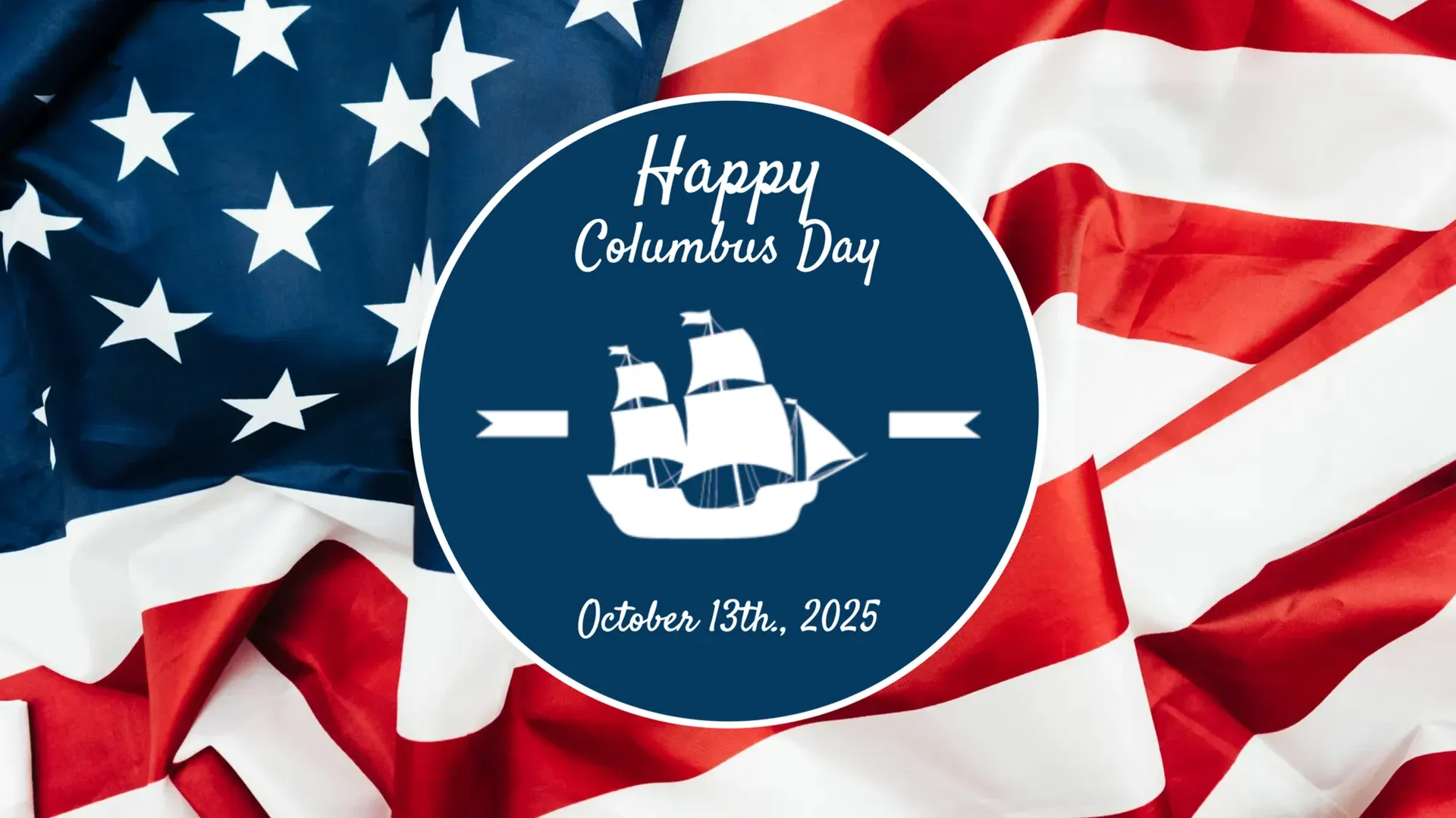 Columbus Day: Digital-Signage-Vorlage für Feiertage