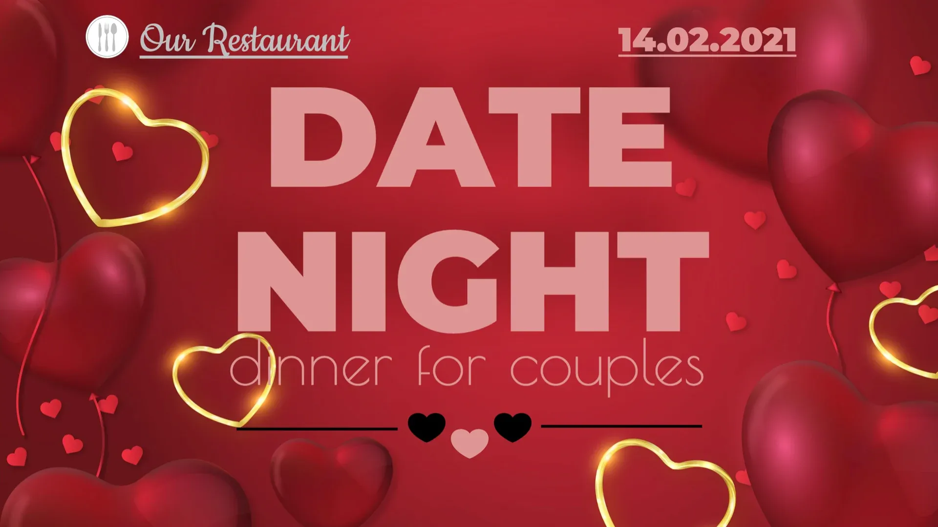 Date Night: Digital-Signage-Vorlage für Feiertage