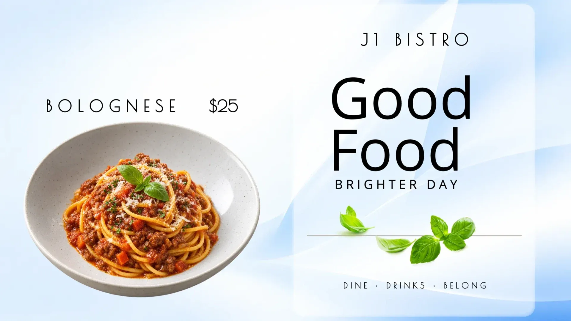 Gutes Essen: Digital-Signage-Vorlage für Gastronomie