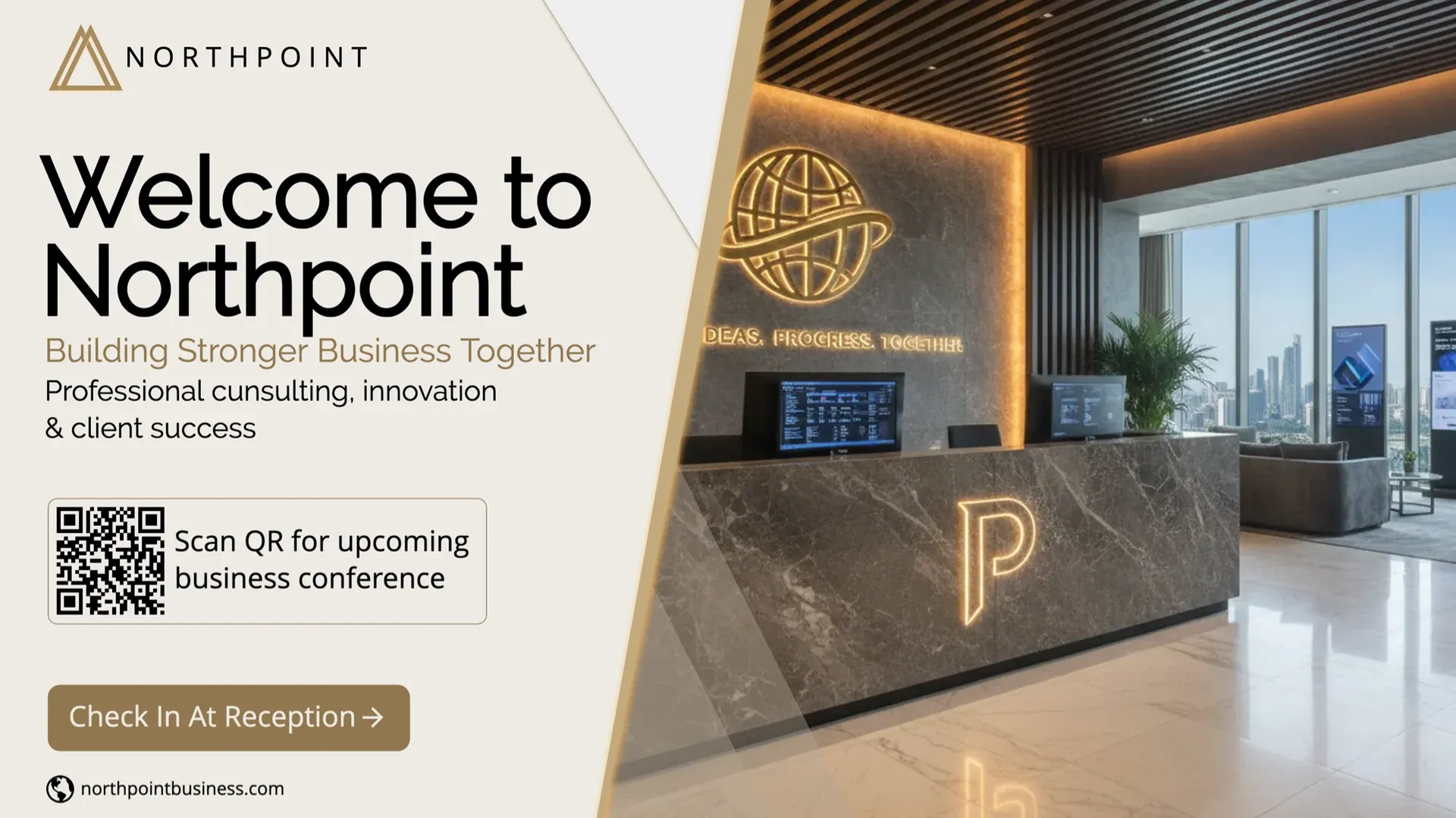 Businesshotel: Digital-Signage-Vorlage für Business