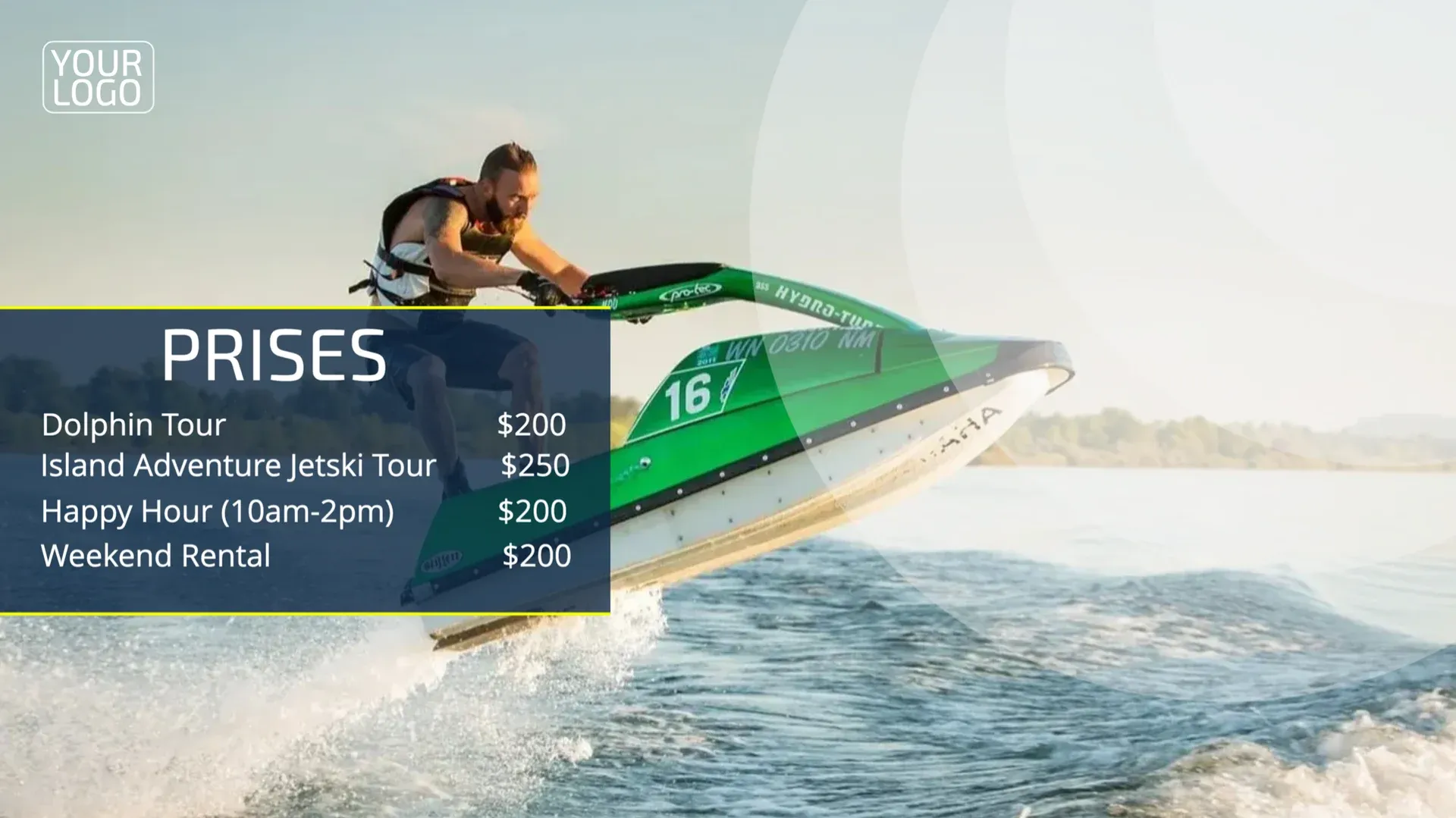 Jetski: Digital-Signage-Vorlage für Events