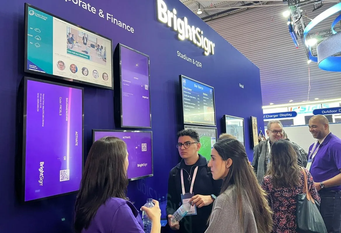 BrightSign-Mediaplayer auf einer Messe