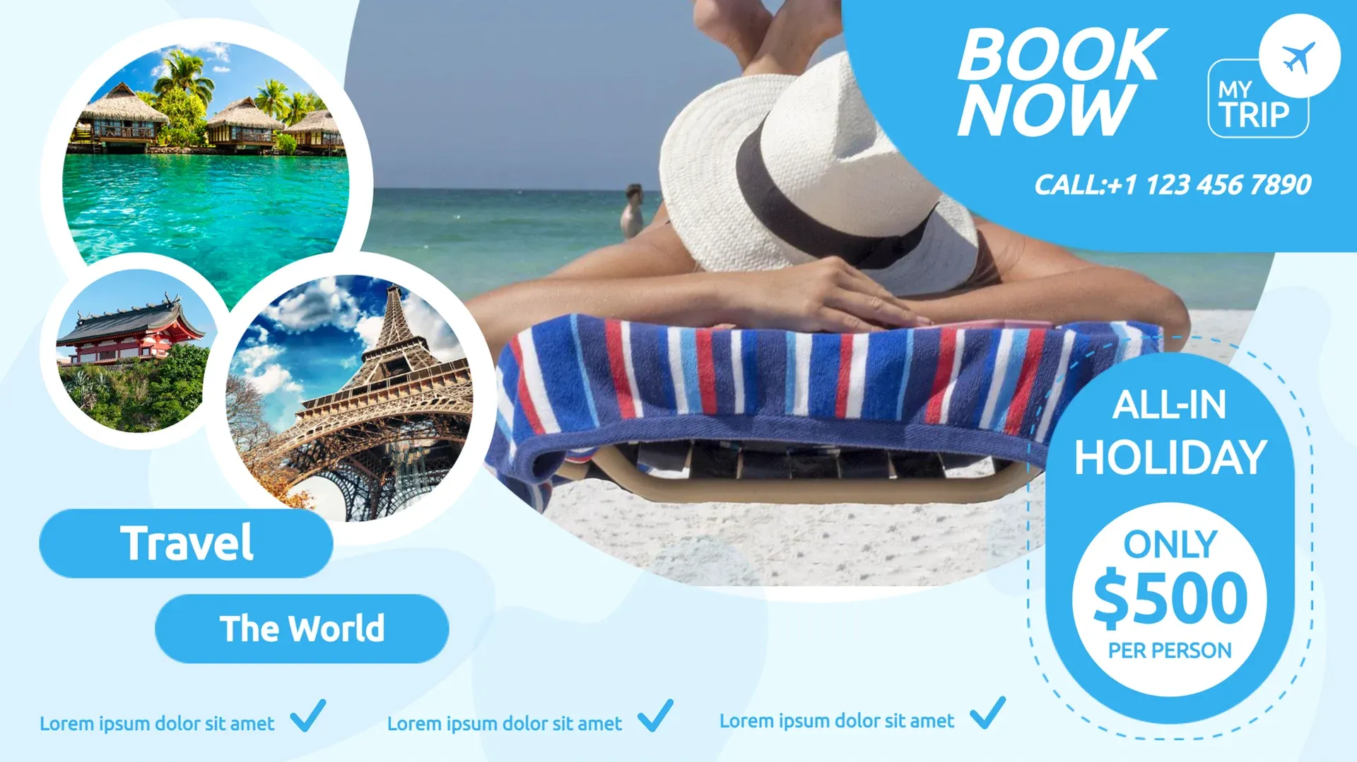 Meine Reise: Digital-Signage-Vorlage für Reisen