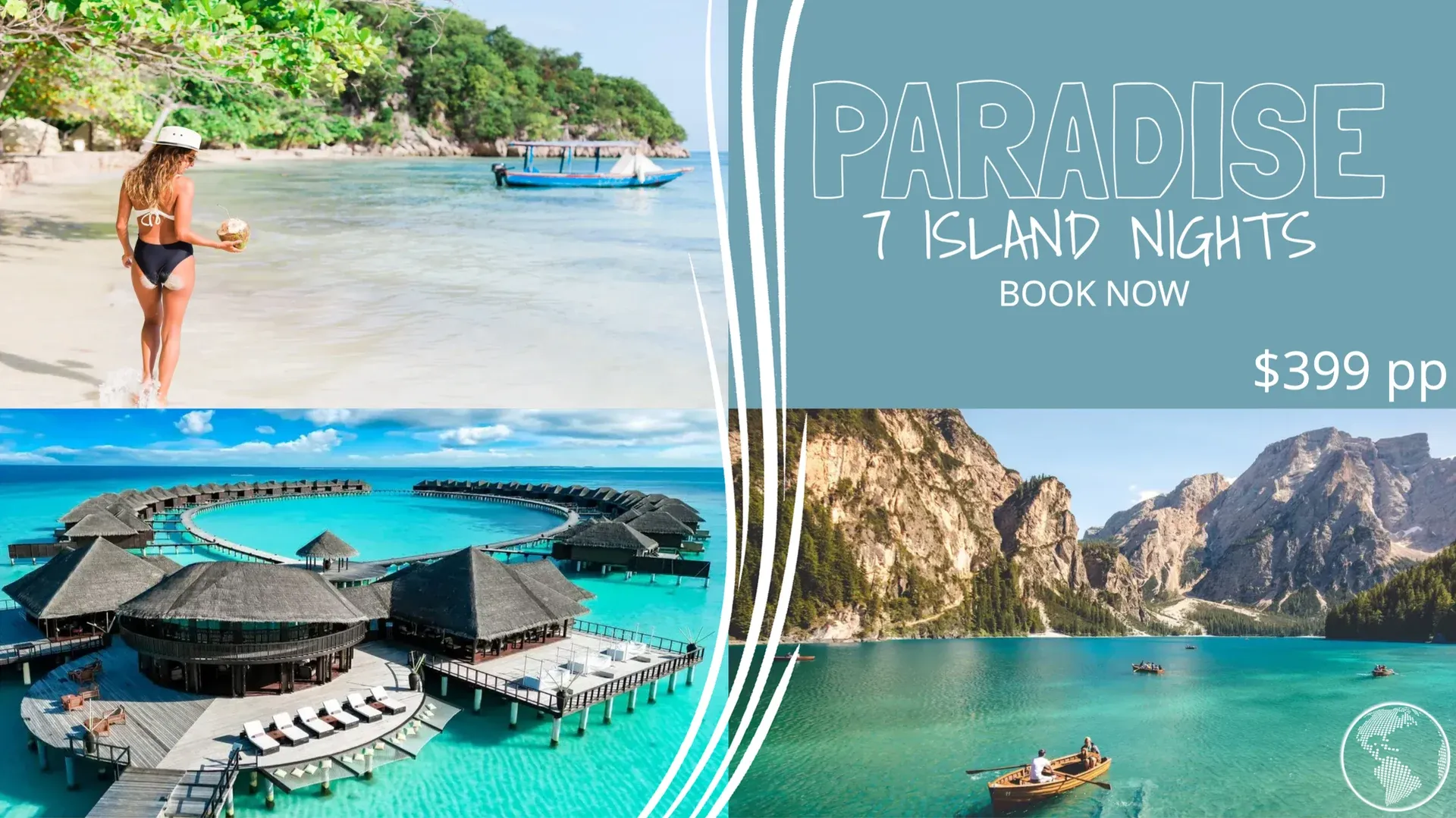 Paradiesinsel: Digital-Signage-Vorlage für Reisen