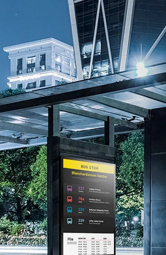 Samsung Tizen OHA-S Serie Signage-Display im Verkehr und Transport