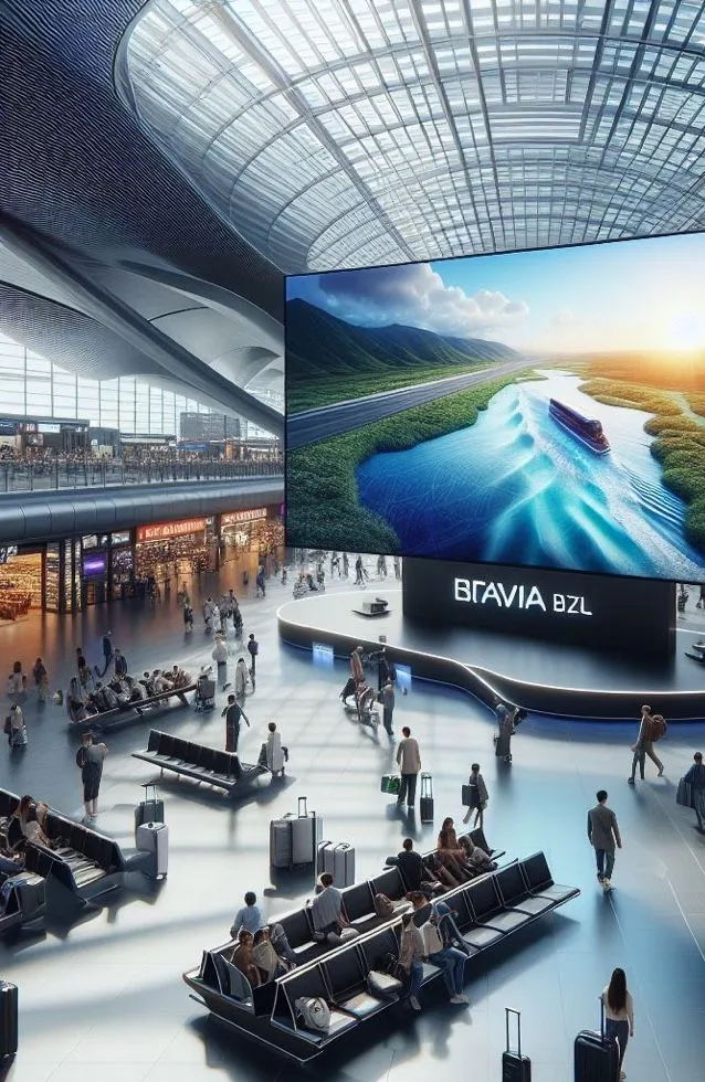 Sony BRAVIA BZ35L Signage-Display am Flughafen