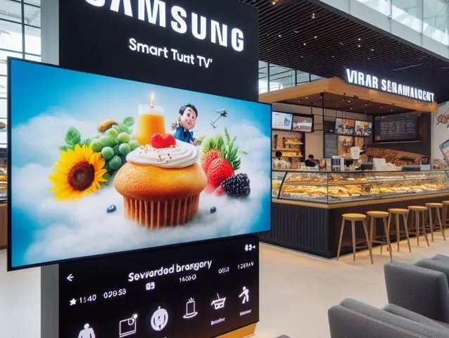 Signage-Displays auf Basis von Samsung Tizen 4 im Geschäft