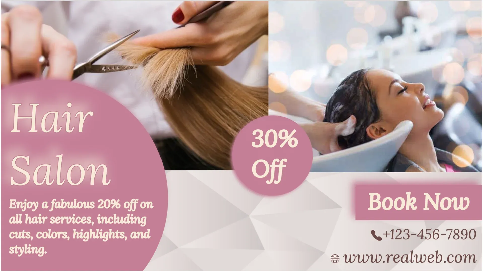 Salon: Digital-Signage-Vorlage für Beauty