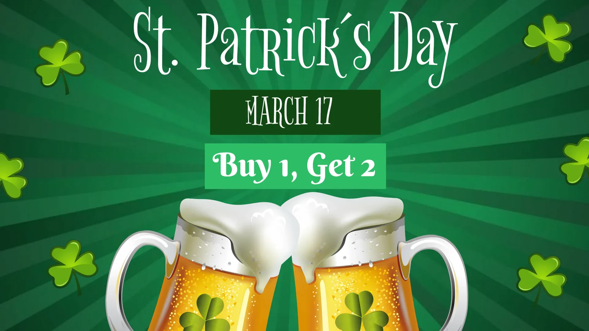 St. Patrick’s Day: Digital-Signage-Vorlage für Feiertage