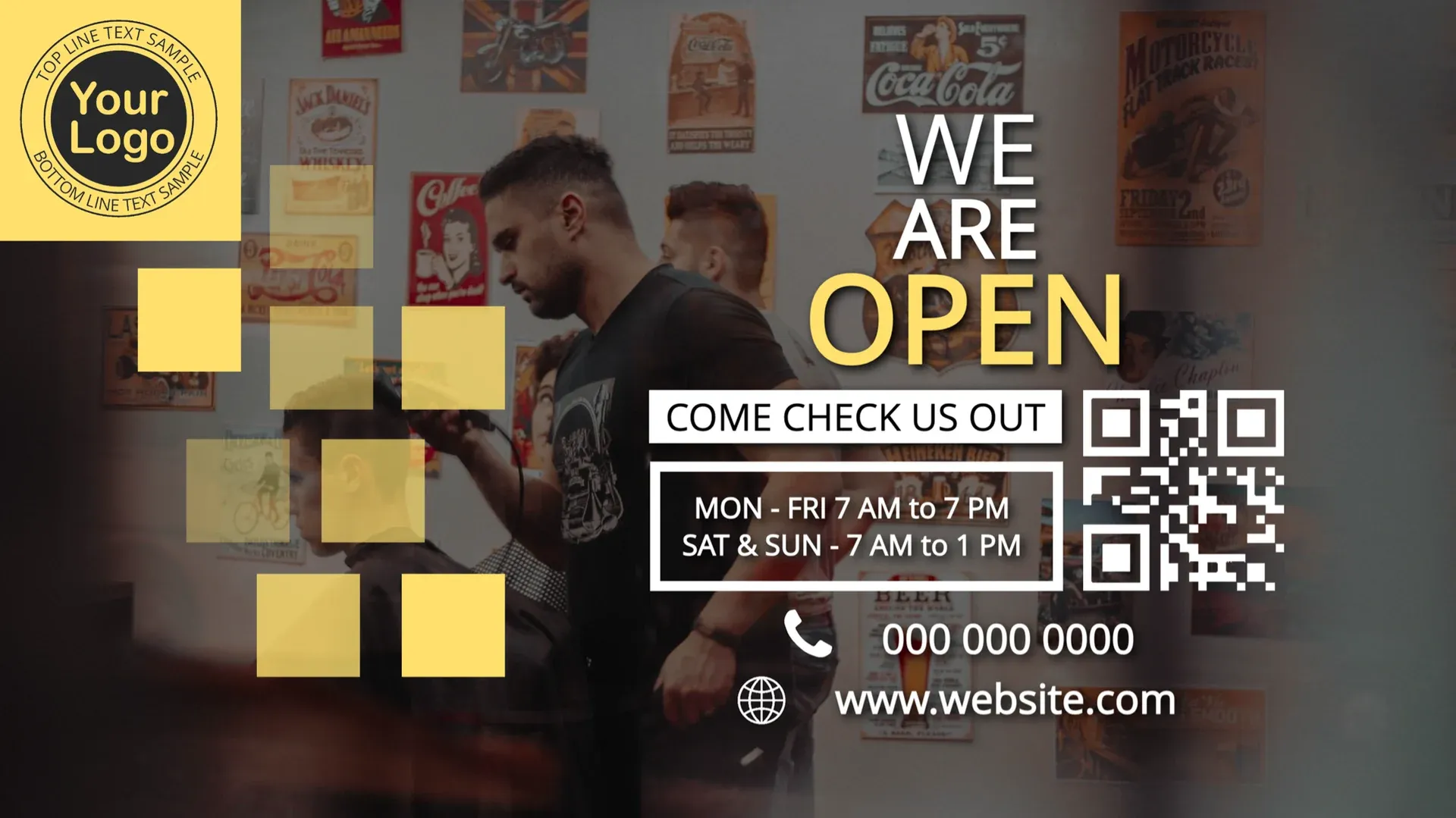 Der Barbershop: Digital-Signage-Vorlage für Beauty