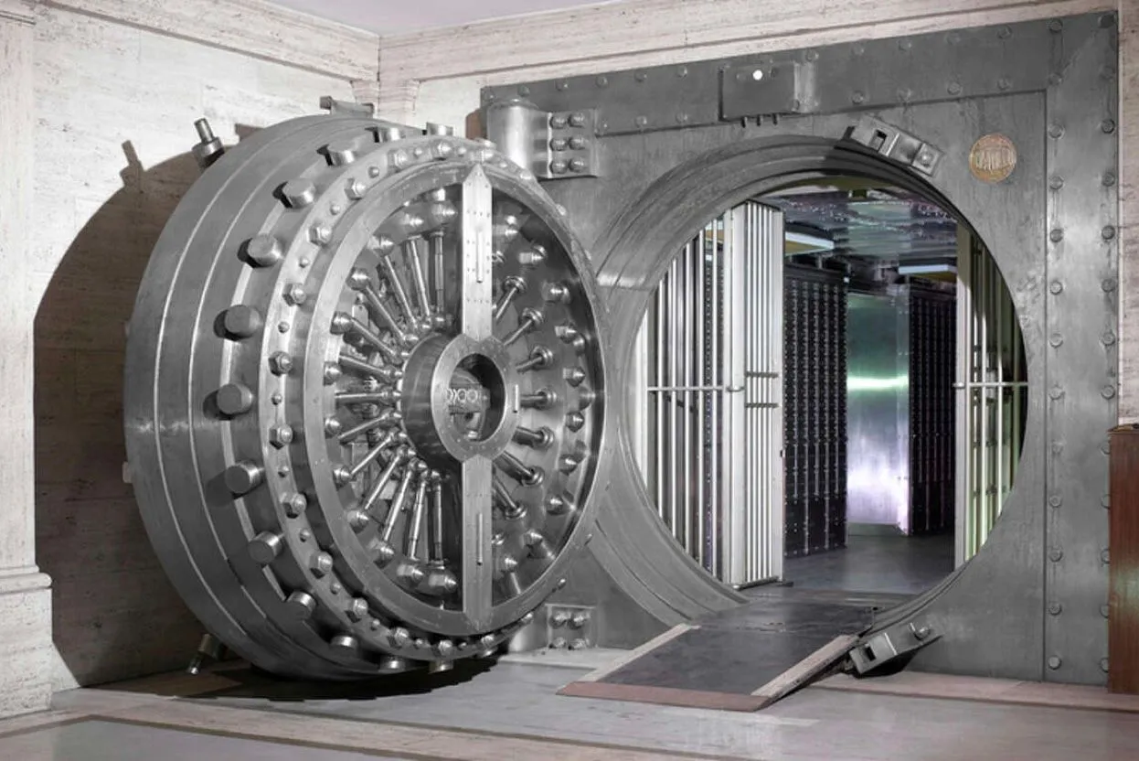 Tresorraum im Untergeschoss der First Bankers Trust Company
